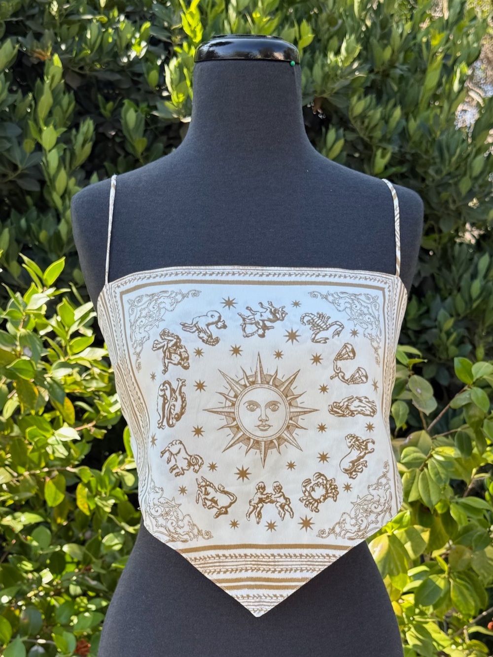 Danielle Bernstein handkerchief cami with astrological print - Size L